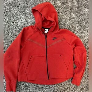 Nike Tech Crimson Full-Zip Hoodie- Medium barely worn